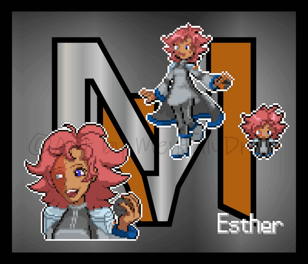 [OC] Pokemon B&W 2 style sprites - Mecha's Team lieutenant Esther