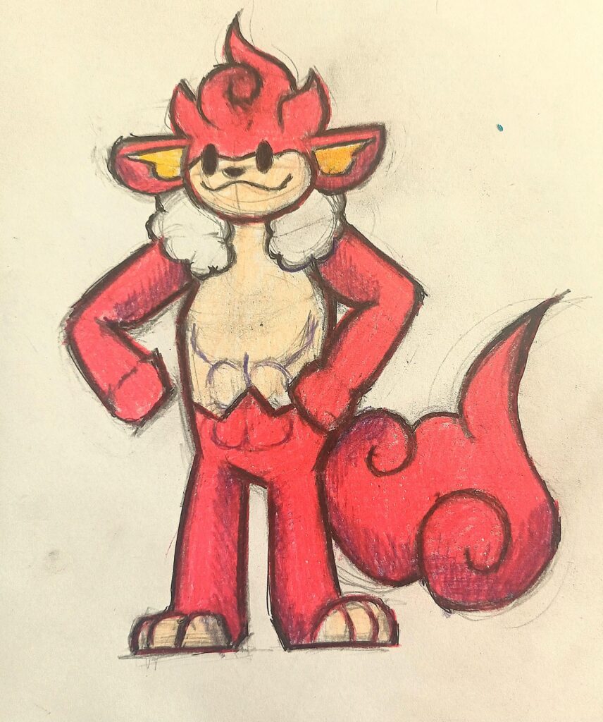 I doodled somewhat accurately buff Simisear because i was curious how it could look like if it was working out hard.