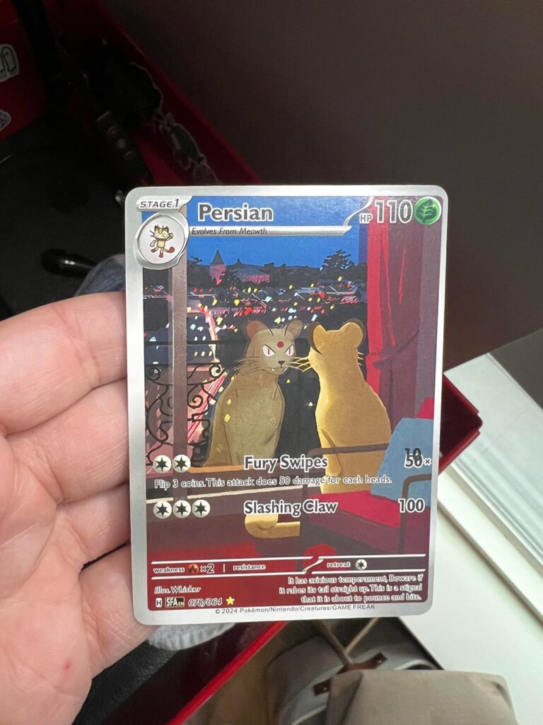 Opened some Shrouded Fable packs and got a grass type Persian???