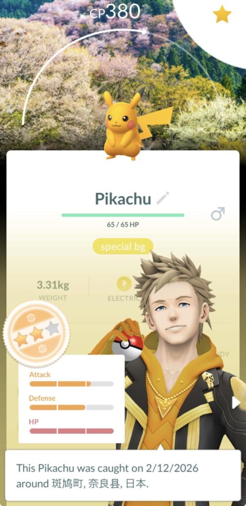 Shiny Pikachu Ikaruga Location Background