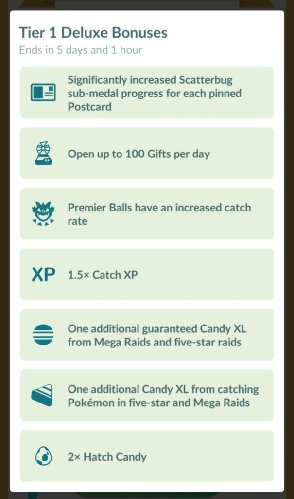 Warning, the Go Pass Deluxe- Road to Kalos additional candy XL bonus not present