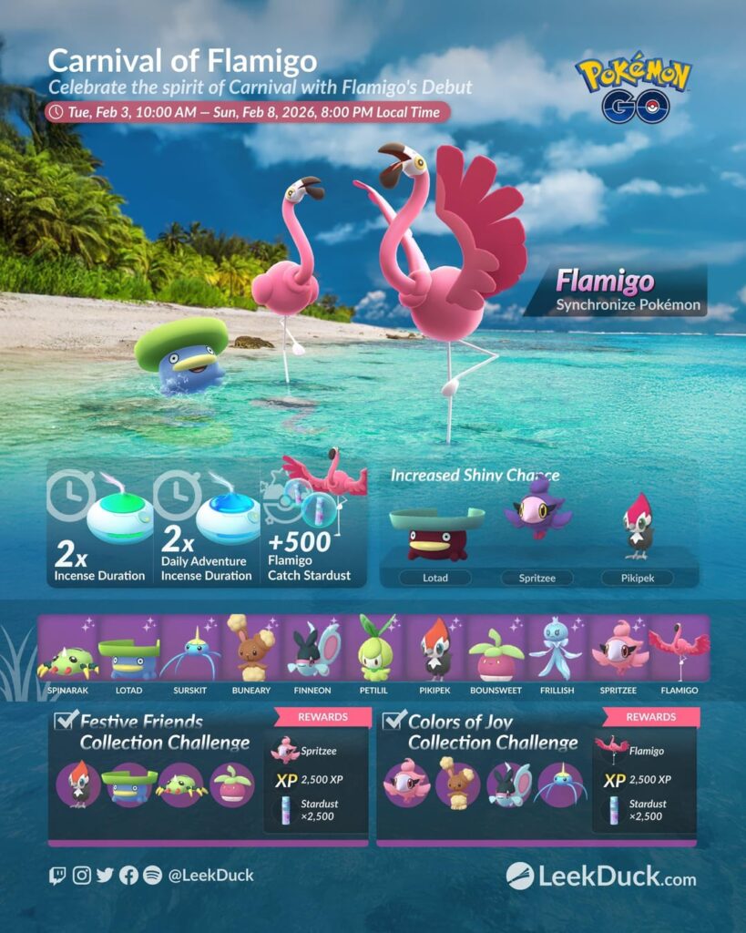 Carnival of Flamigo - Event Overview (LeekDuck)