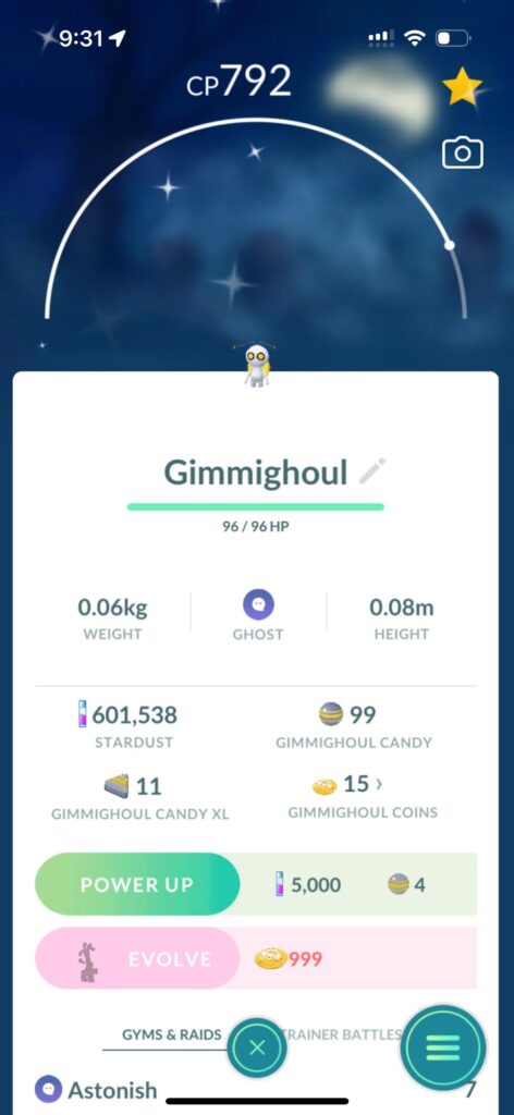 Burn a 2016-2020 lucky trade on shiny Ghimmighoul?