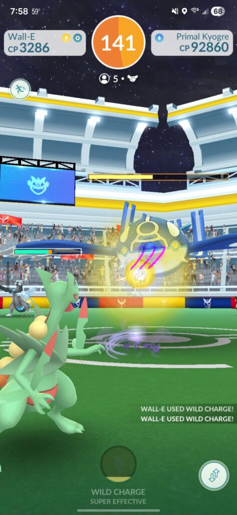 Mega Sceptile got one shot by Blizzard before it even left the ball causing my Magnezone to take over his body.