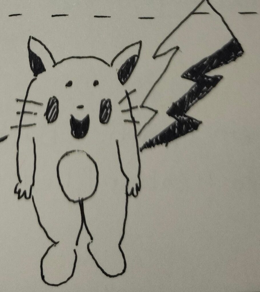 I drew pikachu from memory