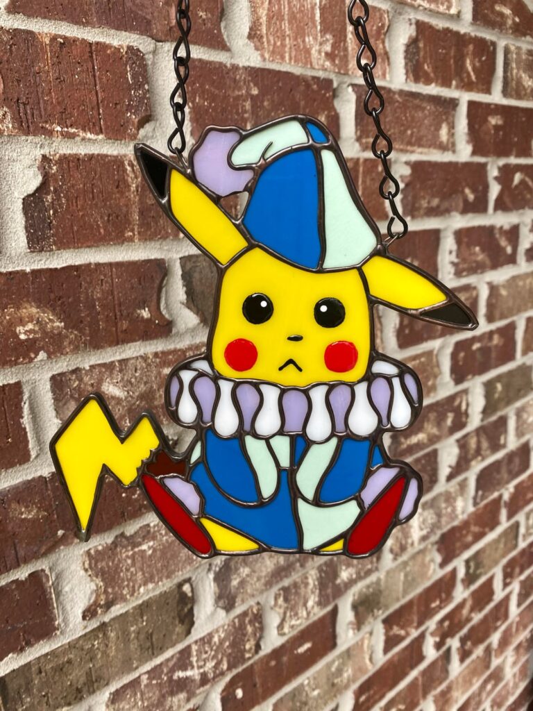 In honor of tomorrow! My favorite stained glass Pokémon pieces I’ve made! (OC)