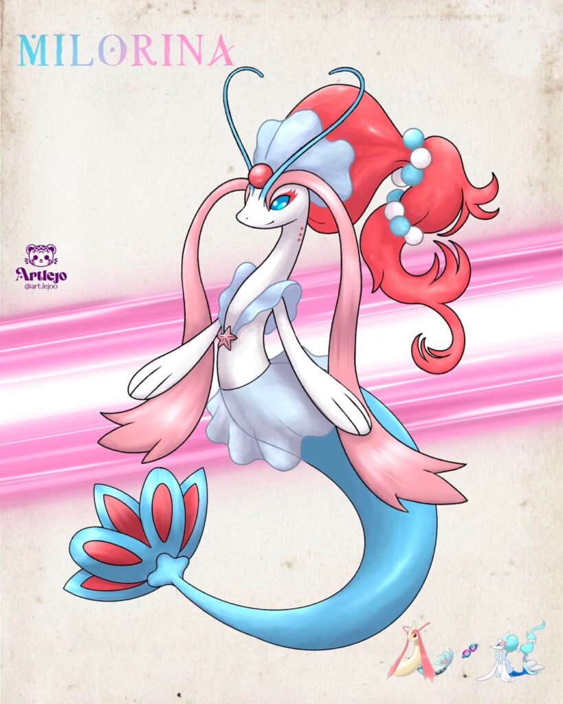 Milorina — the ultimate siren Pokémon 🧜🏻‍♀️🫧[OC]
