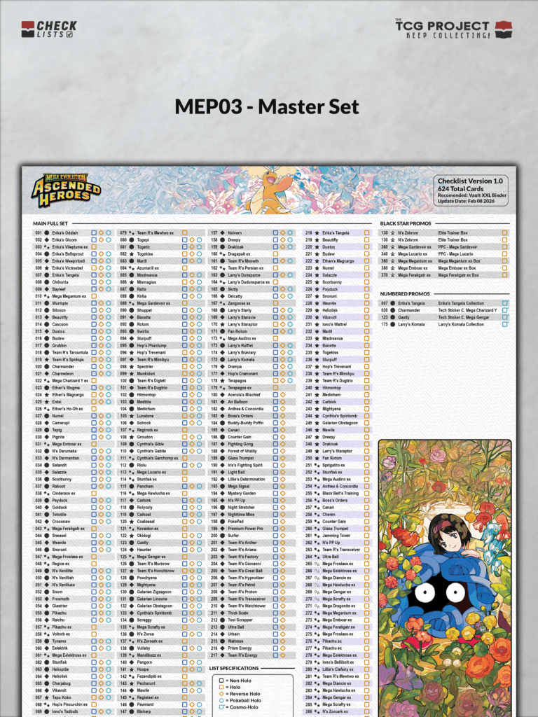 Ascended Heroes Master Check List