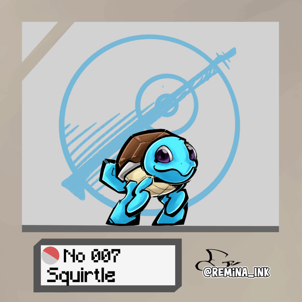 No.007 — Squirtle(Kanto Pokédex Project)