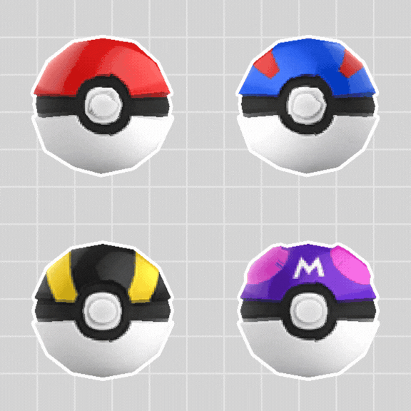 Lowpoly PokeBalls