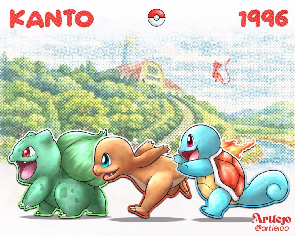 The journey begins Day 1/9 - kanto 🌱🔥💧(OC)