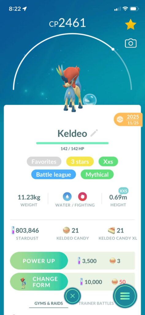 Keldeo extra small