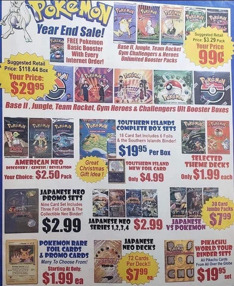 Pokémon cards ad from back in the day
