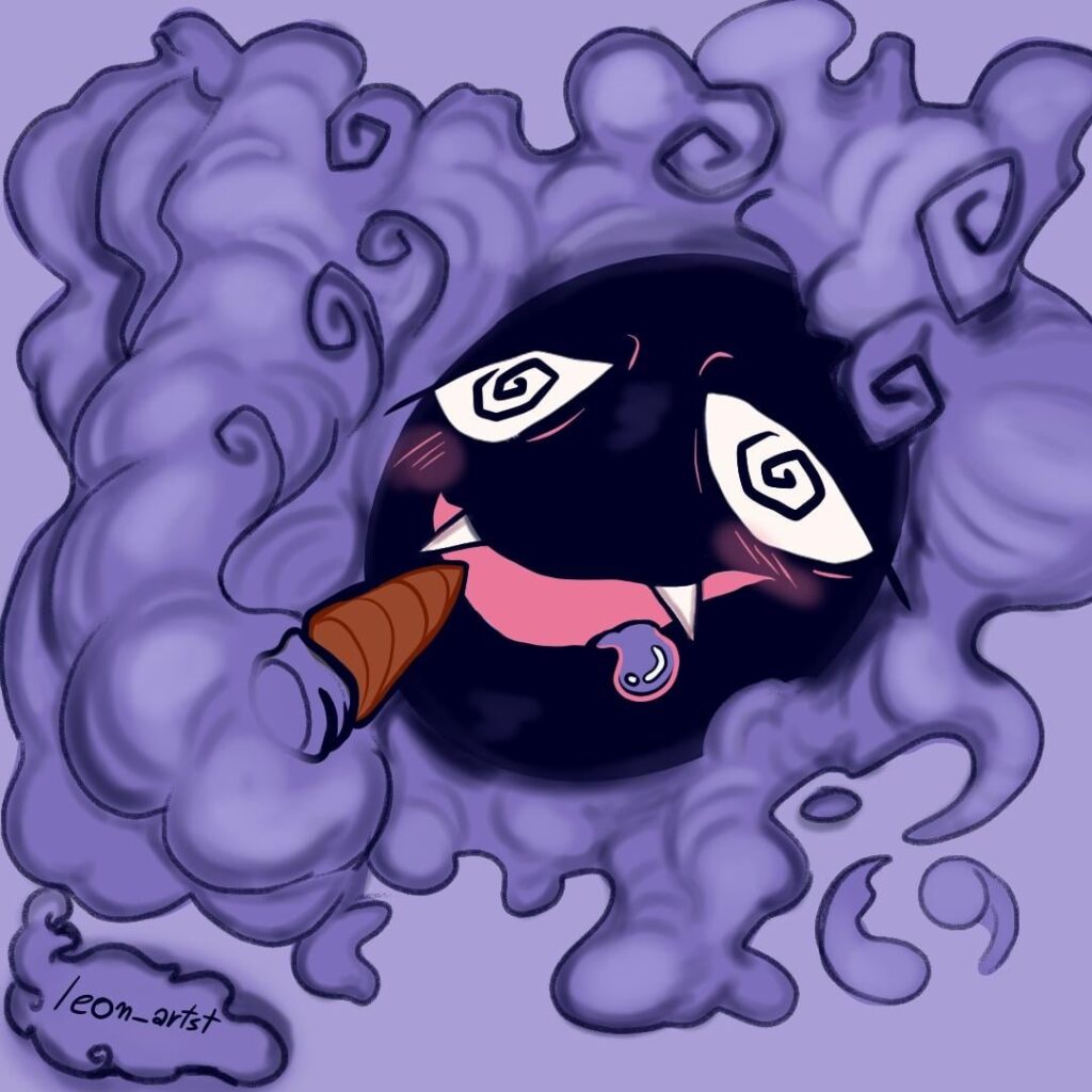 [OC] Ghastly being a poison type would like to smoke something for sure