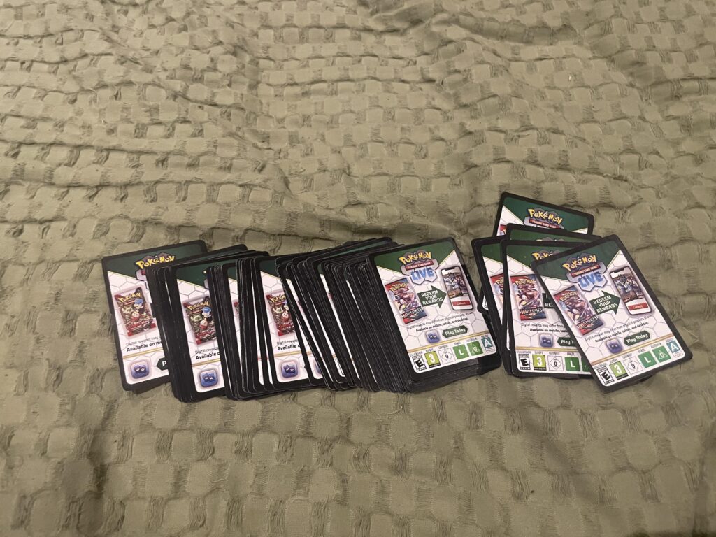 Does anyone want like 70 code packs for the Pokemon TCG Live Game?