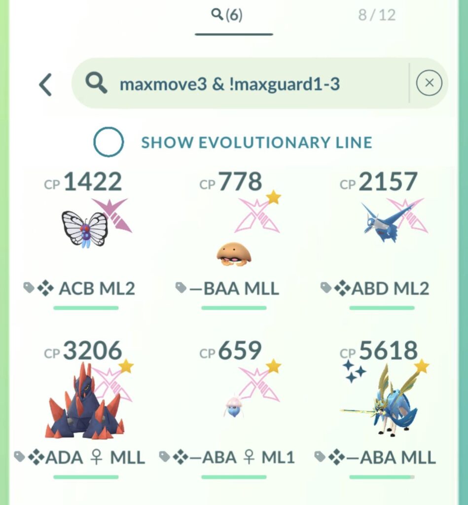 New Search Strings for Max Move Levels