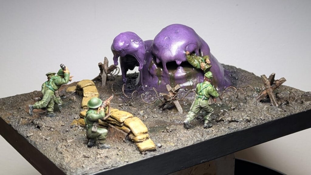 Muk on the frontlines (Pokémon x WWII diorama)