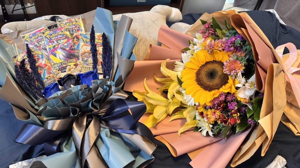 Surprised my partner with a boquet and she surprised me with one too, reminding me the best pull I've ever gotten was her