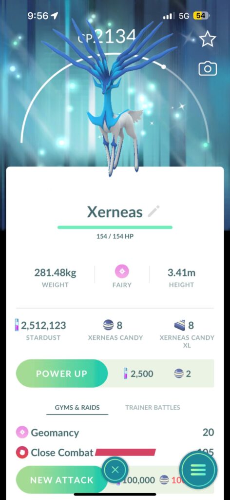 MY SECOND XEREAS RAID OF THE NIGHT AND ITS A SHINY WITH A BACKGROUND 🥰