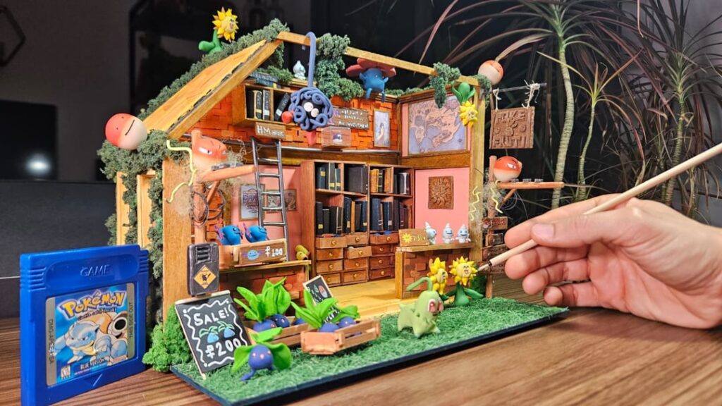 I made a diorama of a Pokémon Store in a Kanto City (from scratch) - Guess what...