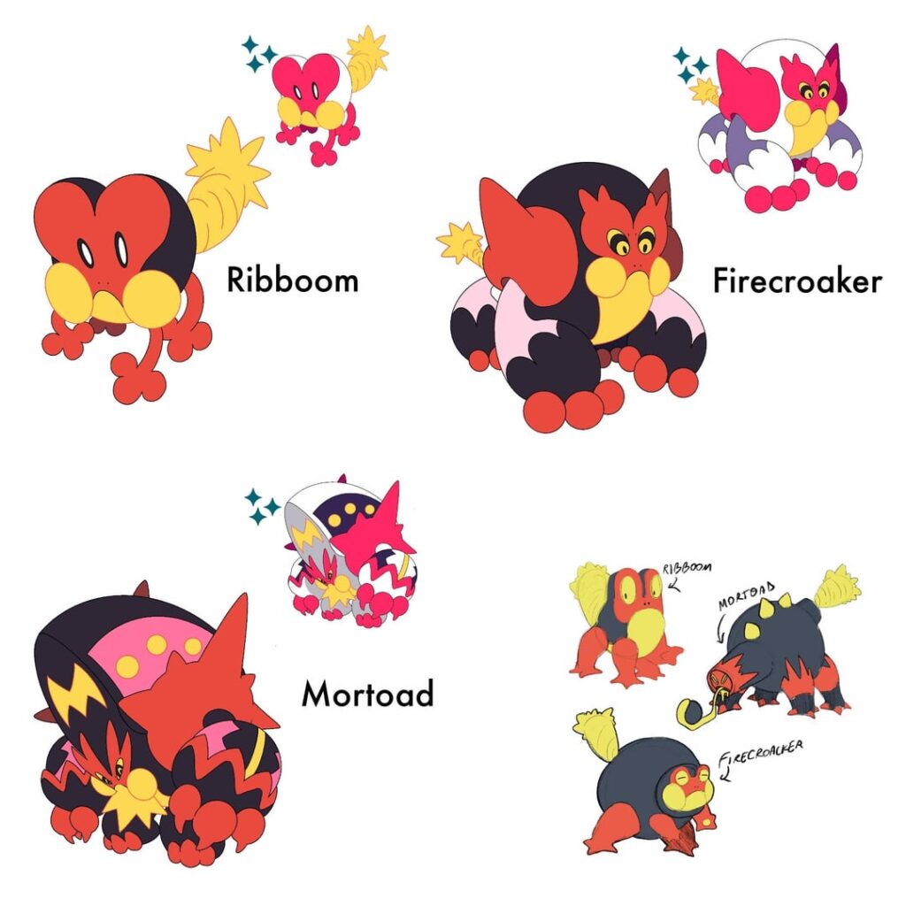 redesigned the fakemon i made in middle school