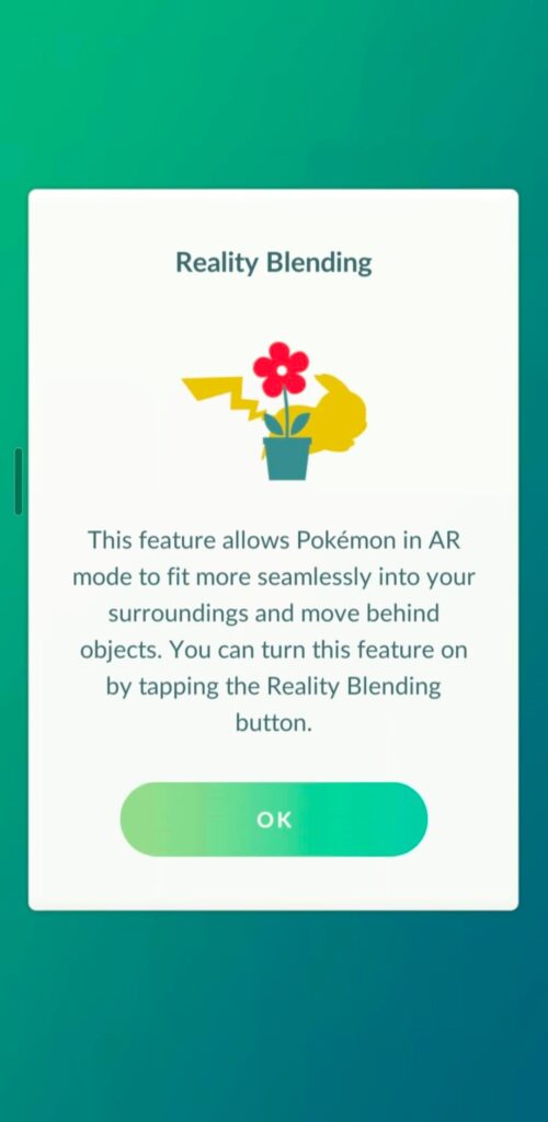 Reality Blending available when previously disabled