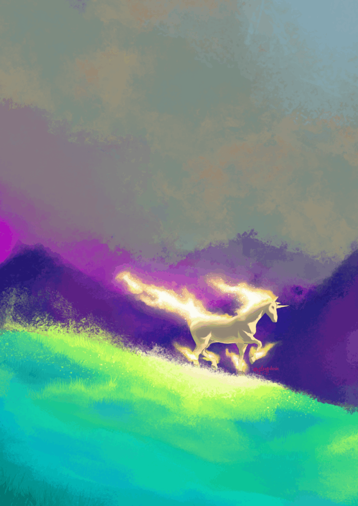 Rapidash fanart by me