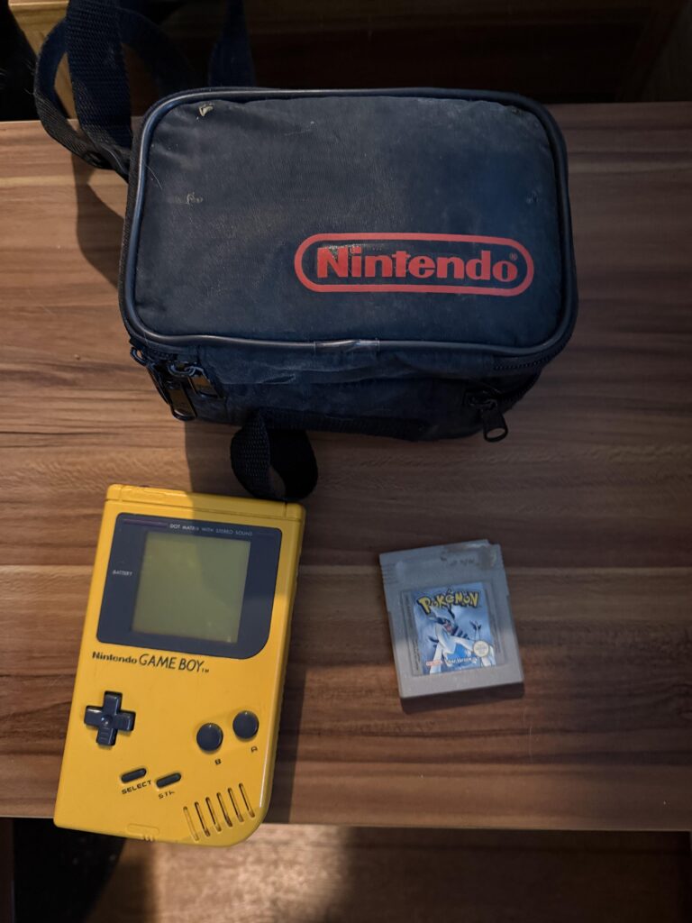 My grandmother kept my old gameboy from years ago, and look what was still in it!!