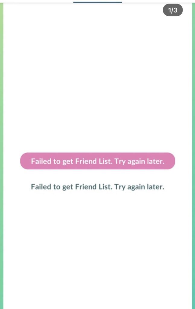 Friend list cant load during raid day