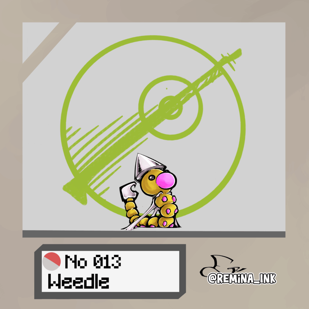 No.013 — Weedle(Kanto Pokédex Project)