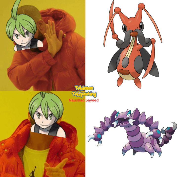 Aar(o)n pi(c)ked Drapion over a Gen 4 fully evolved Bug-type as his ace. I think Kricketune deserves much better. 🤦🏽‍♂️🦗