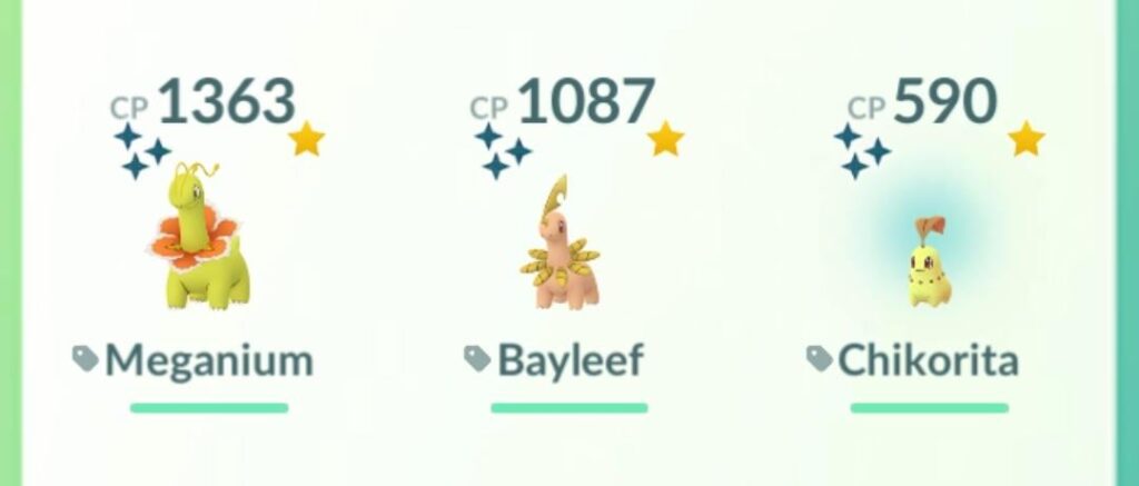 First shiny evo line