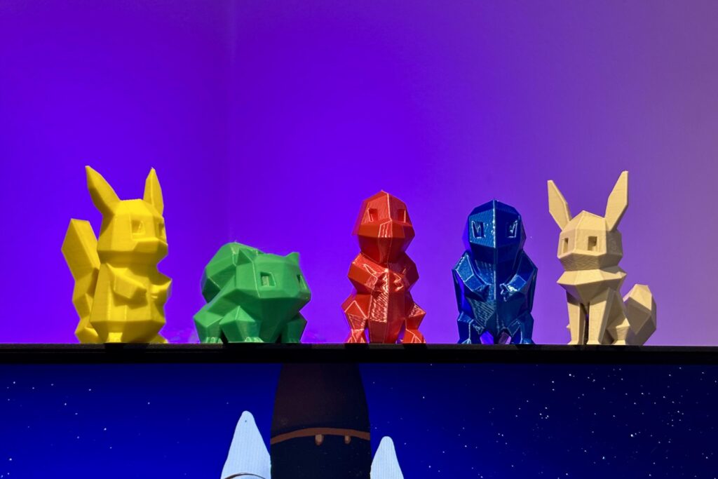 I 3D printed this set of low-poly Pokémon