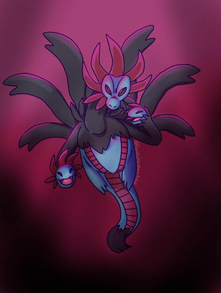 Hydreigon is having a conversation with itself :)