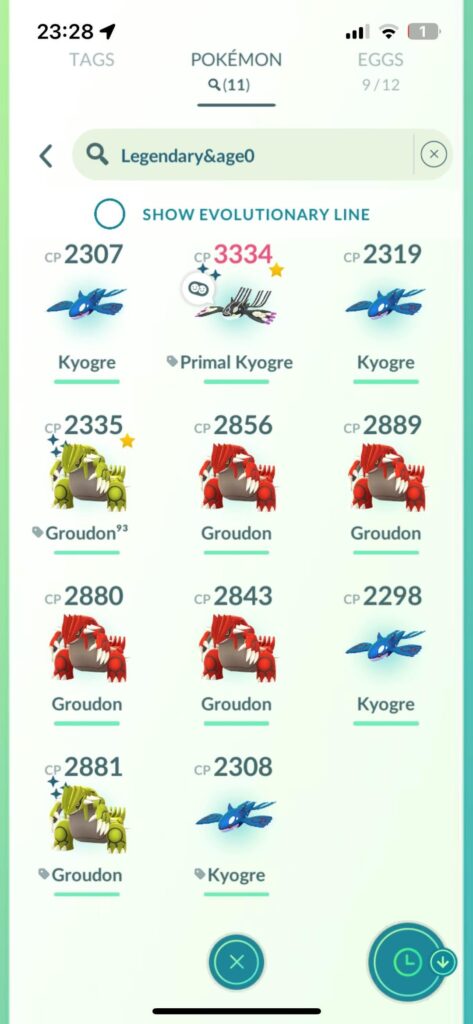 11 raids - 3 shiny background