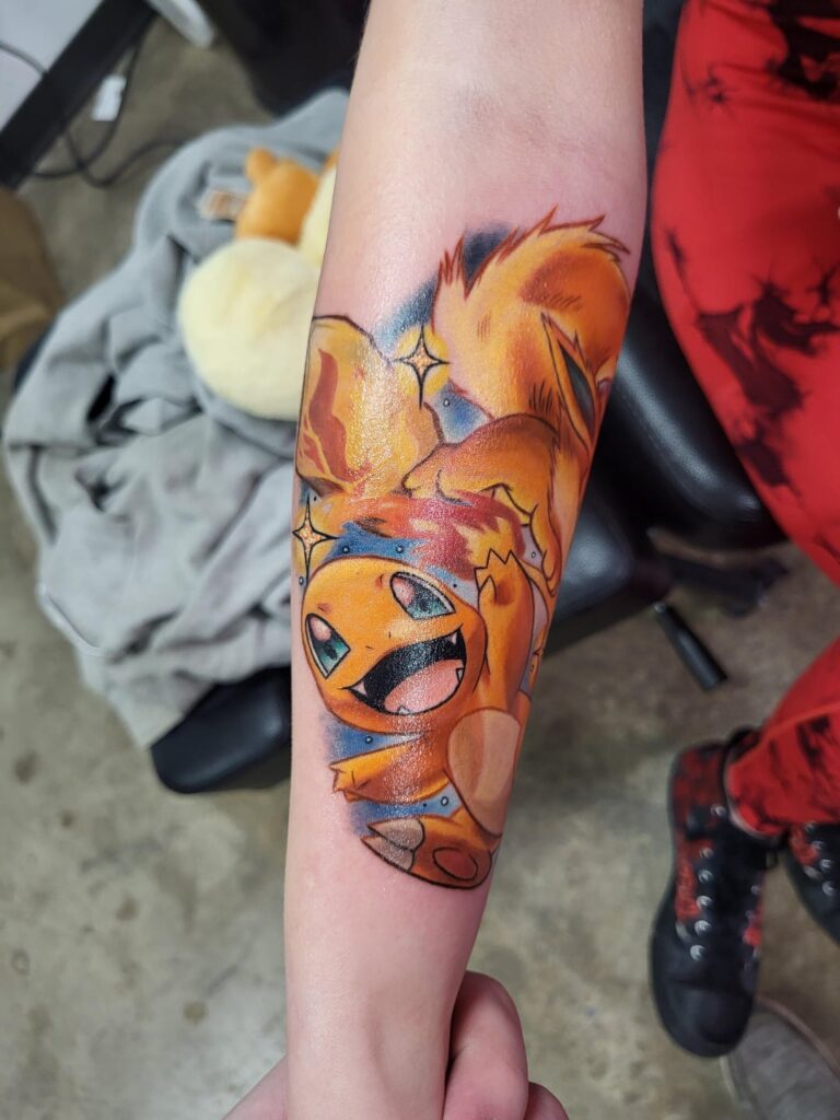 Flareon and charmander