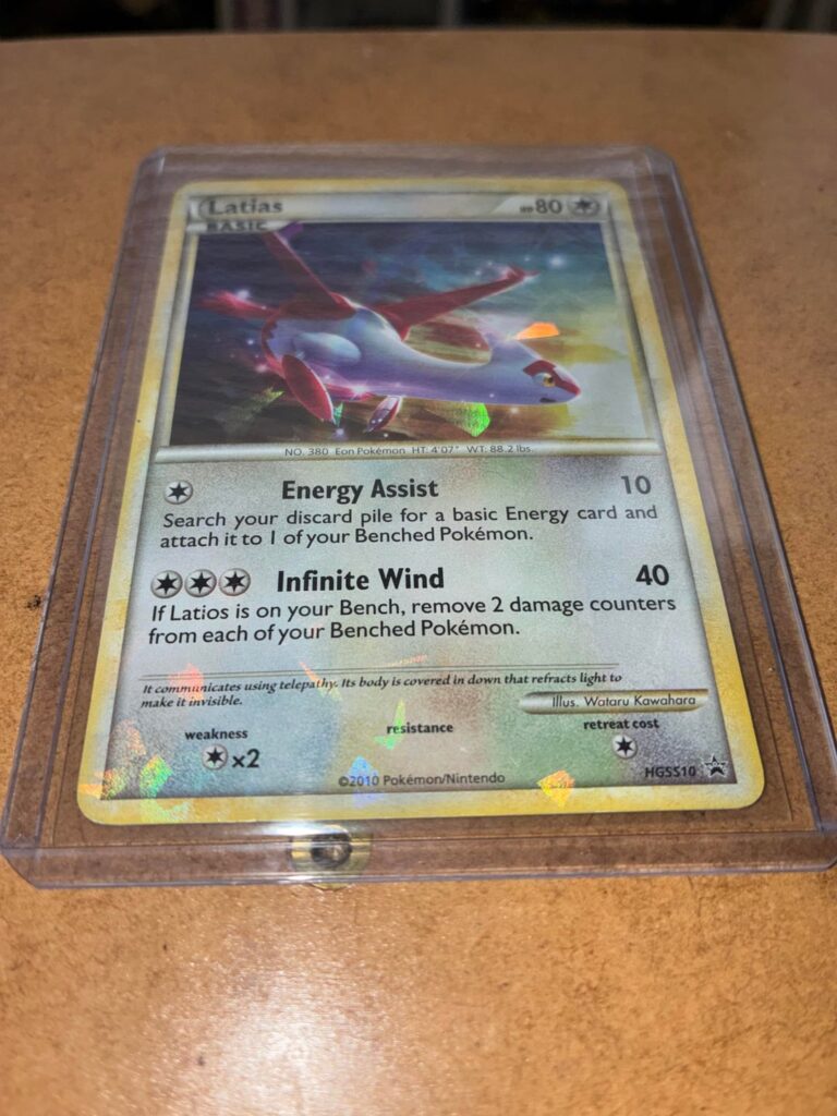 Latias HGSS promo holo bleed