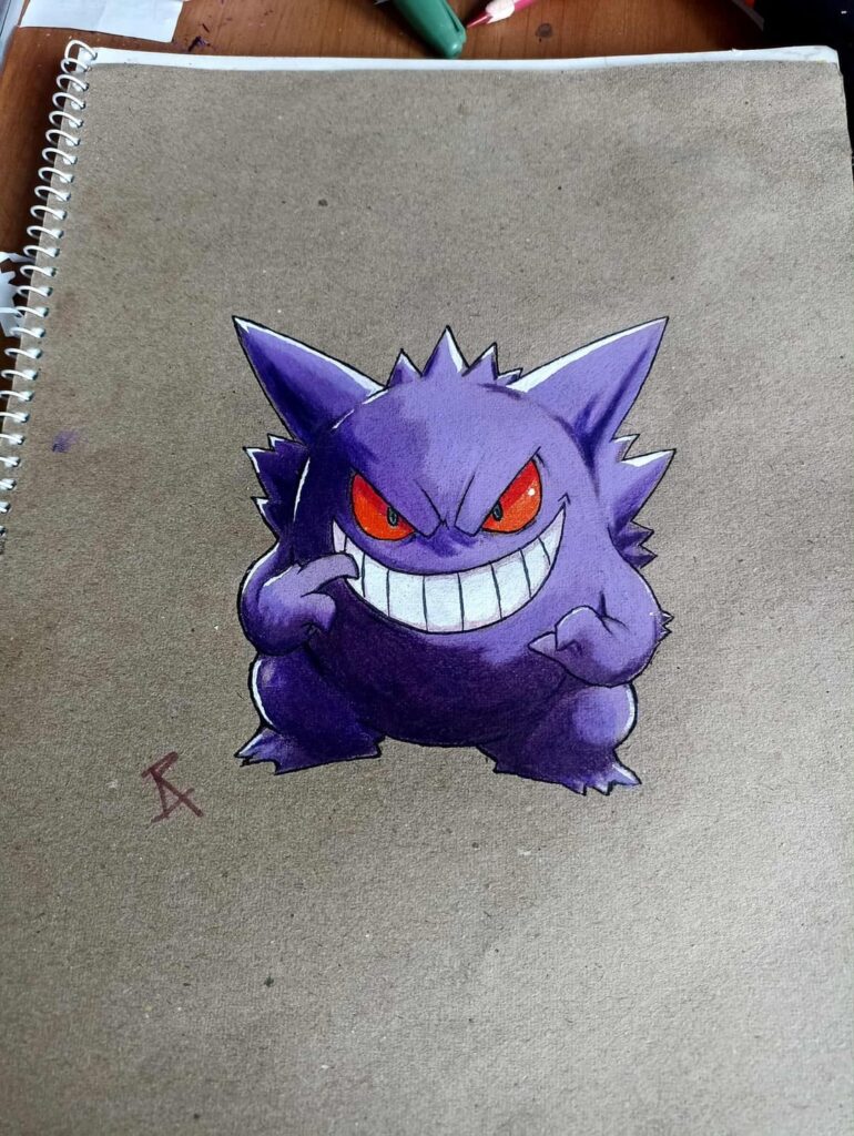 Gengar (POKEMON) Fan Art Drawing