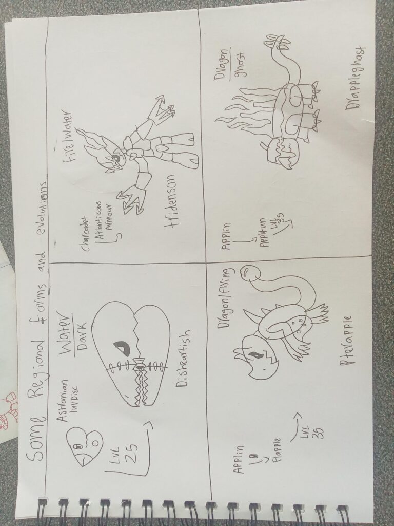 Some regional forms and evolutions in my Pokemon region(fyi,most designs from here on won't have colour)