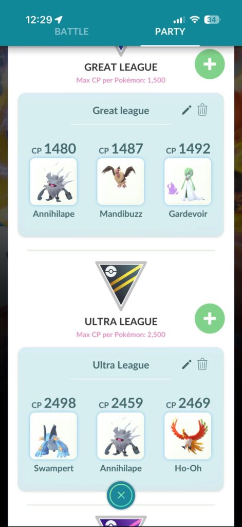 Any suggestions for my great and ultra league teams.