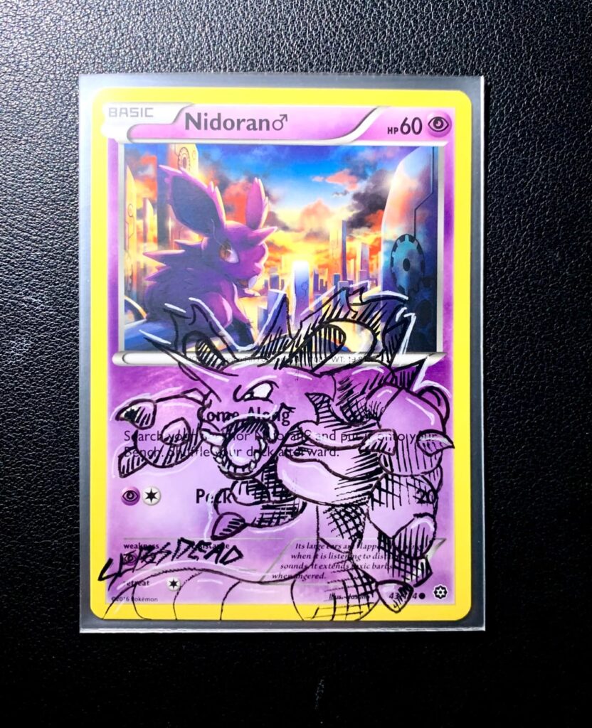 [oc] micron ink pen and a Pokémon card✨