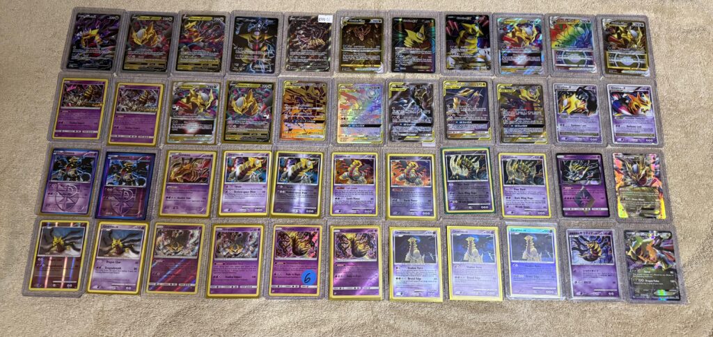 My Set of Giratina Cards