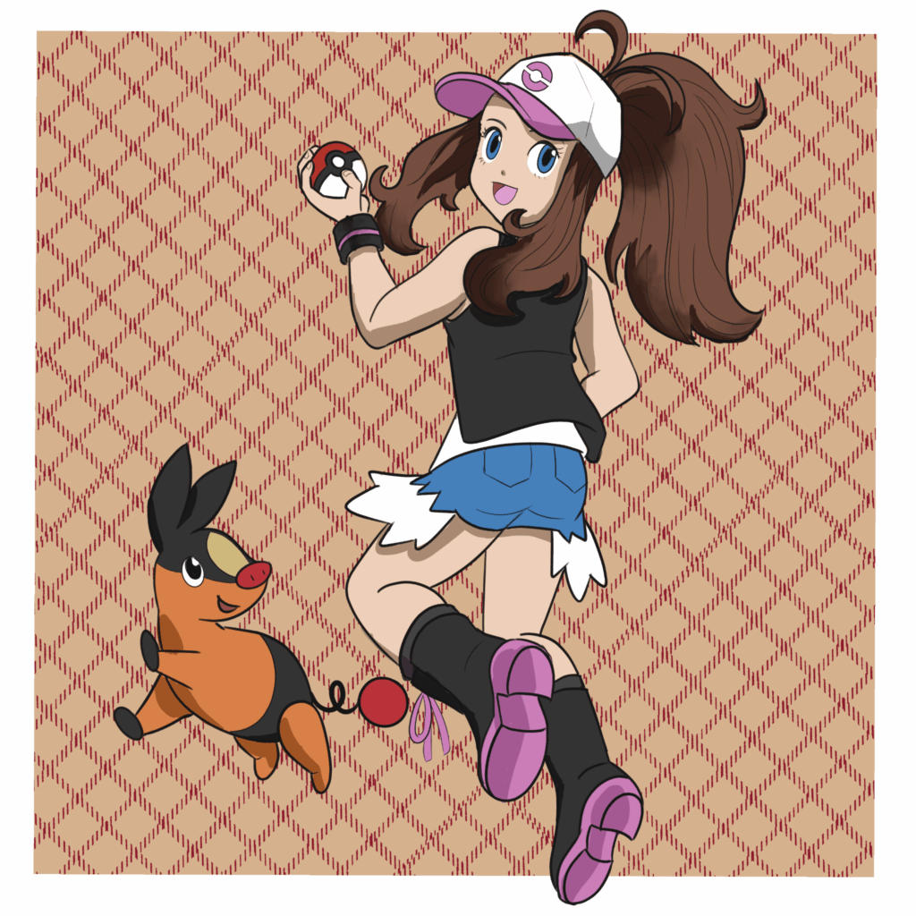 Hilda and Tepig fanart :)
