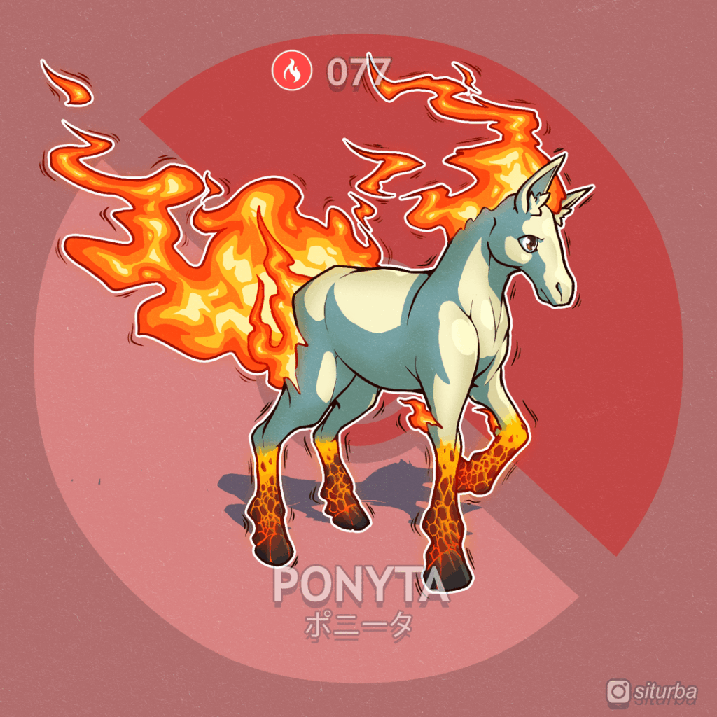 I'm redesigning a Pokemon every day in a Fantasy style. Here are Ponyta, Slowpoke, Magnemite and Farfetch'd lines