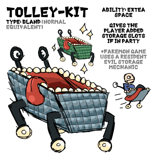 Trolley-kit, the shopping kart Fakemon