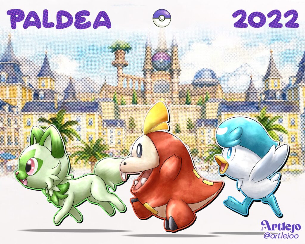 Day 9/9 - Paldea 🌱 🔥 💧 (OC)