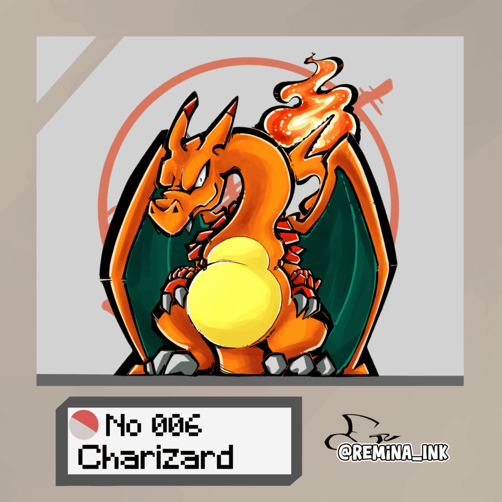 No.006 — Charizard (Kanto Pokédex Project)
