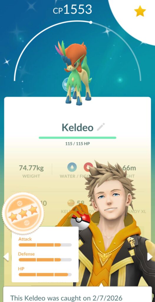 I did 2 months of Masterwork Research for THIS Keldeo.
