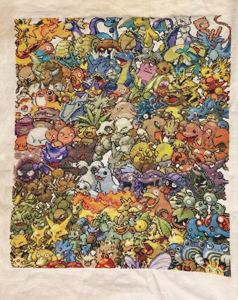 Almost four whole years of stitching teeny, tiny, little crosses and page 20 of 30 is complete - 10 pages and 300 more years to go!