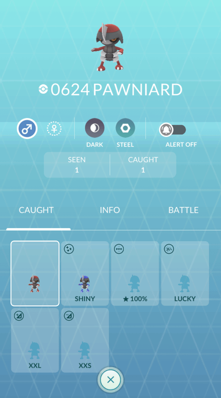 I caught a shiny that I don't even have regular version of in non paid go pass